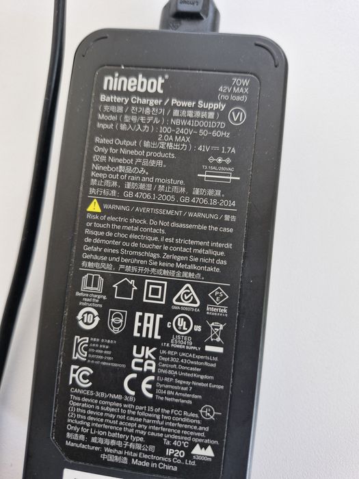 Incarcator trotineta Ninebot F2