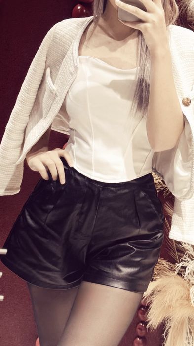 Шорты кожный қара