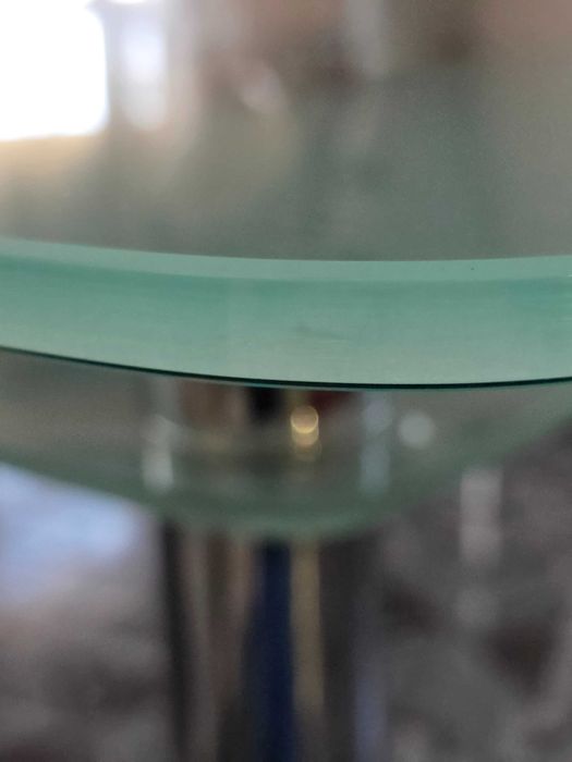 Комплект луксозна стъклена маса с 8 стола