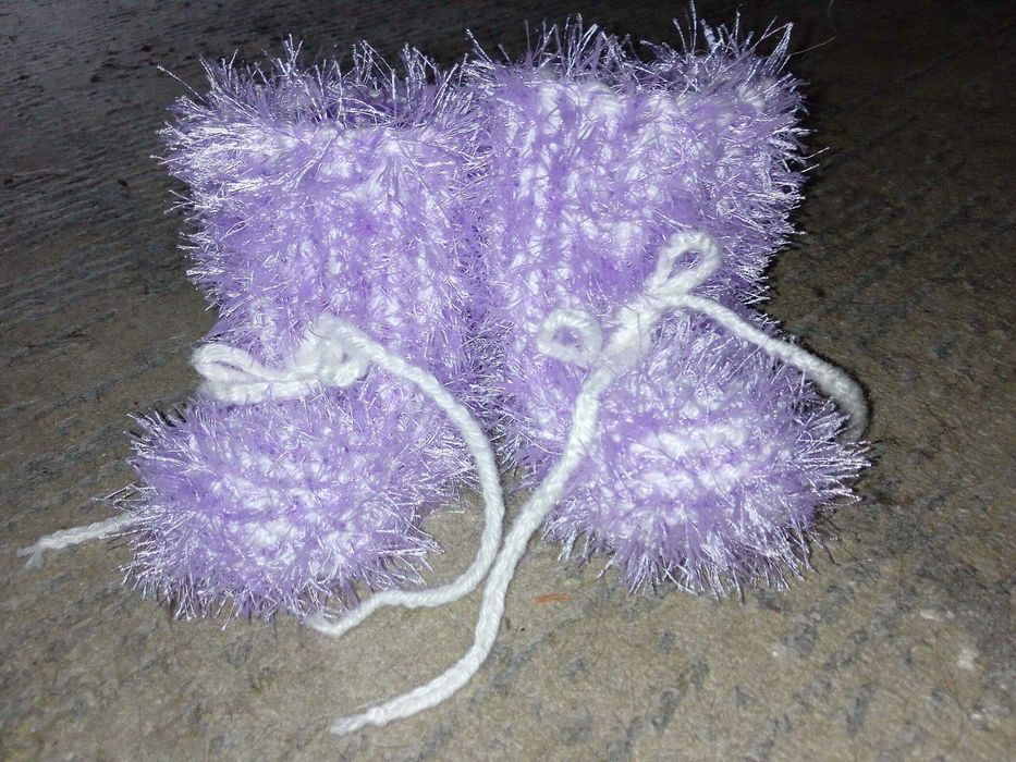 Пинетки вязаные новарожденым