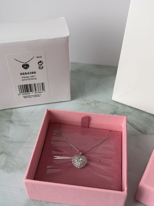 Swarovski Колие Idyllia Колекция Сребърно Сърце