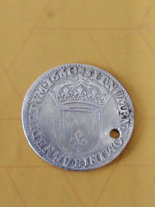 Moneda argint Franta Louis XIV 1660