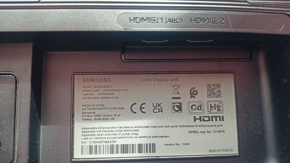 Monitor Samsung S27BM500EU SMART 27", Full HD,