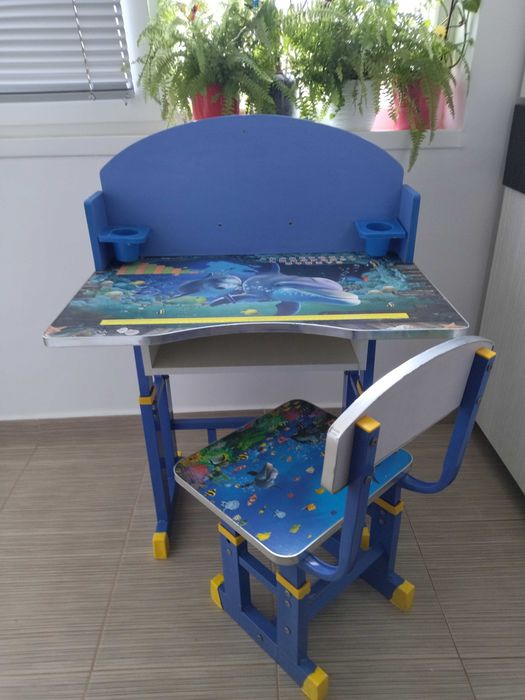 Birou cu scaun set pentru copii biblioteca masa cu scaun