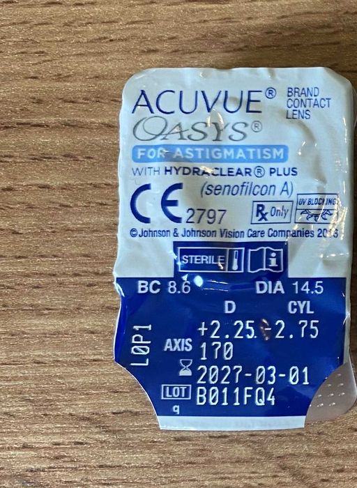 Линзы ACUVUE OASYS for astigmatism