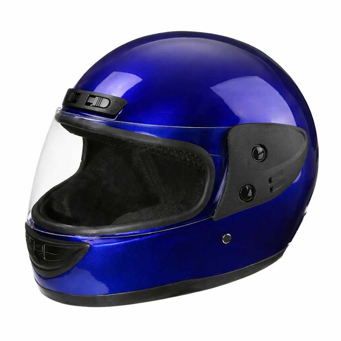 Casca Moto/Scuter/ATV, viziera detasabila, marime universala, Albastru