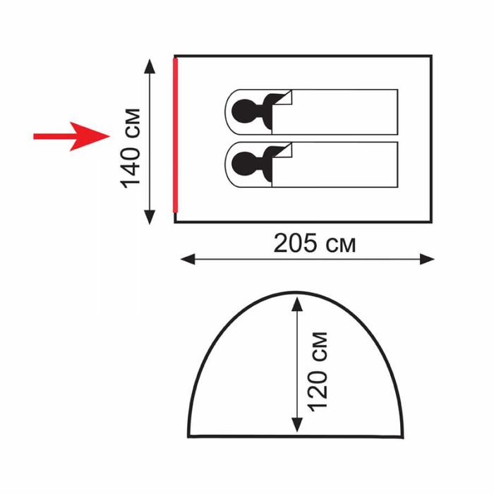 Однослойная палатка Totem Summer