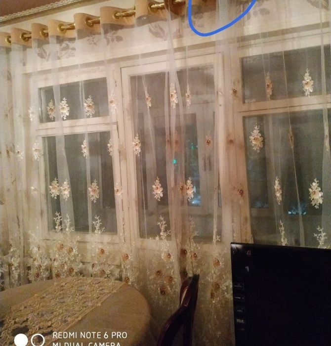 Парда зу́р холатда + труба карниз 5 метрлик текинга берилади.