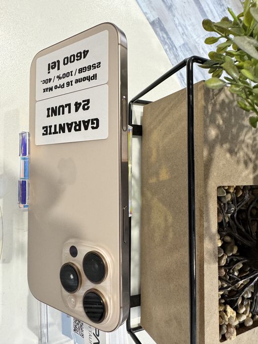 Phone 16 Pro Max 256Gb / 100% - Din magazin,cu garantie! RATE TBI !