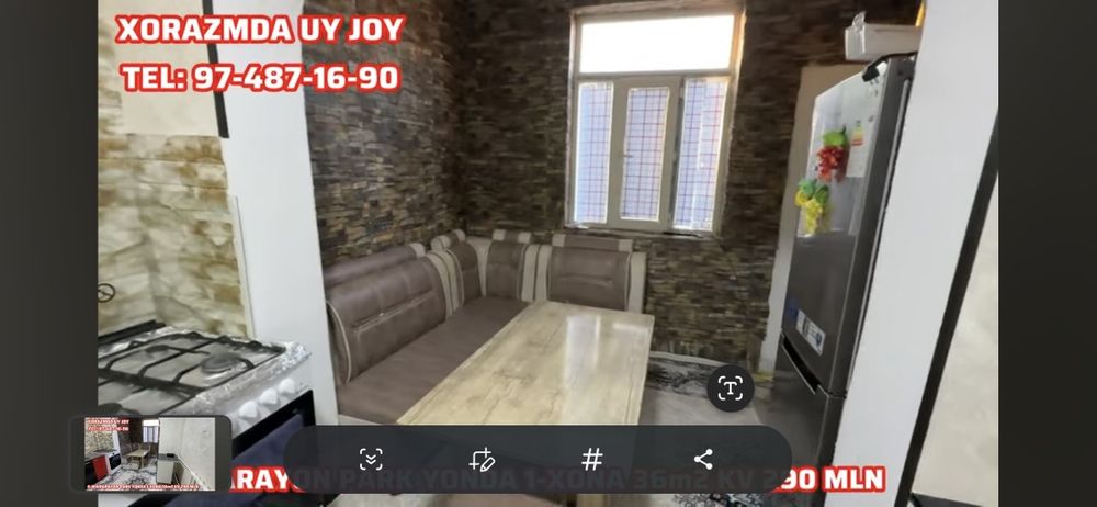 1 honali kvartira sotiladi