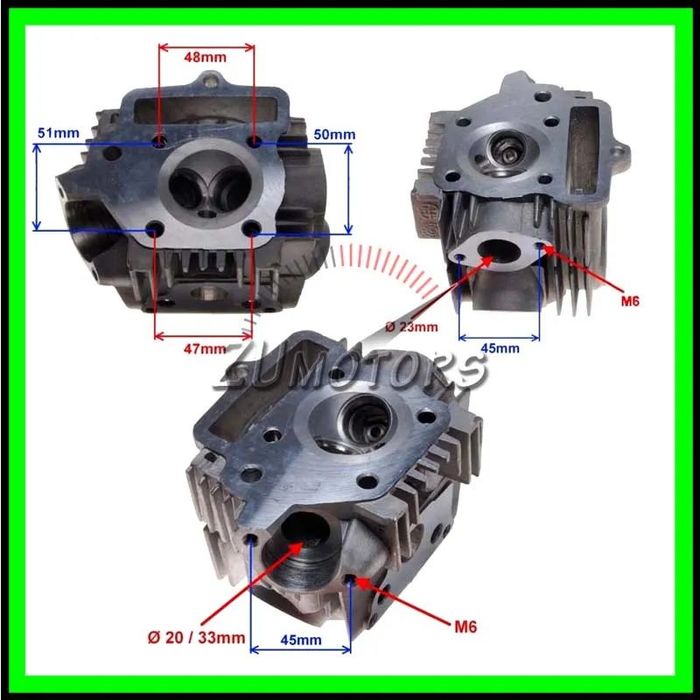 Set Motor Cilindru Atv 110 107 + Chiuloasa Atv 107 110 Piston 52.4MM