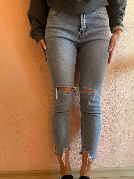 Дамски светлосини дънки