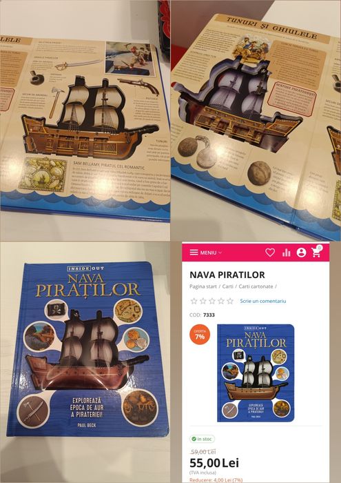 Cartea Nava Piratilor cu ilustrații