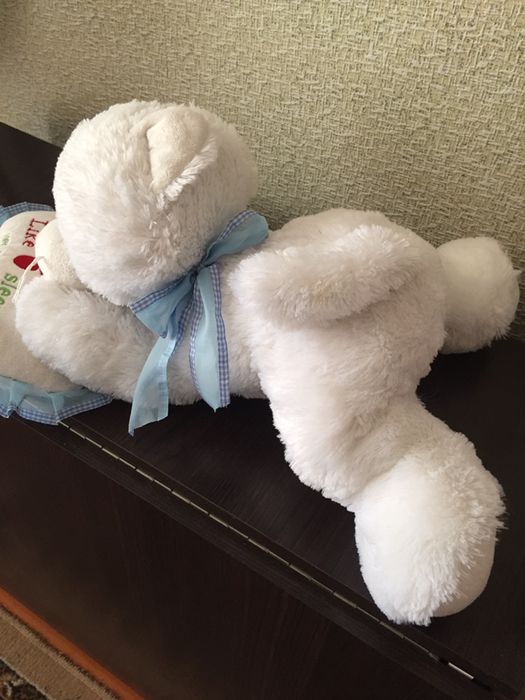 мягкий рюкзак, белая собачка