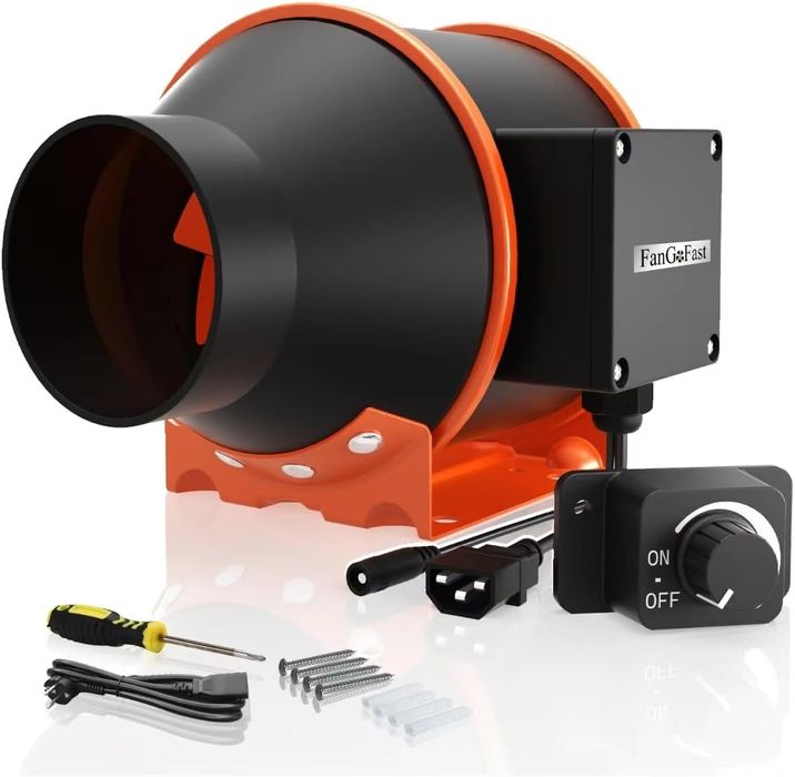 Регулируем канален/ тръбен вентилатор с EC мотор и изнесен контрол