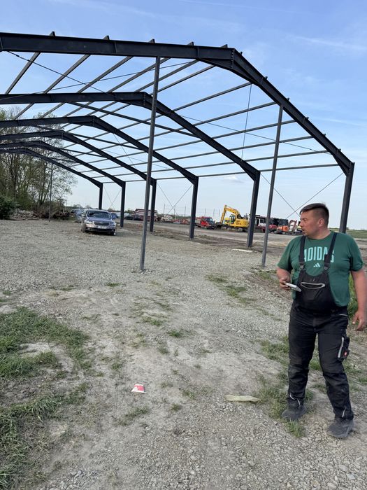 Hala metalica 14 x 24 x 4 m strasina service auto din profil ipe 270