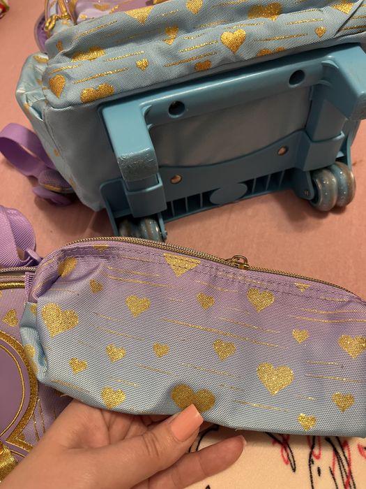 Set ghiozdan cu roti din silicon