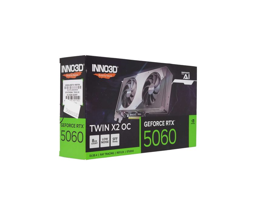 - Видеокарта Inno3D GeForce RTX 5060 Twin X2 OC 8GB