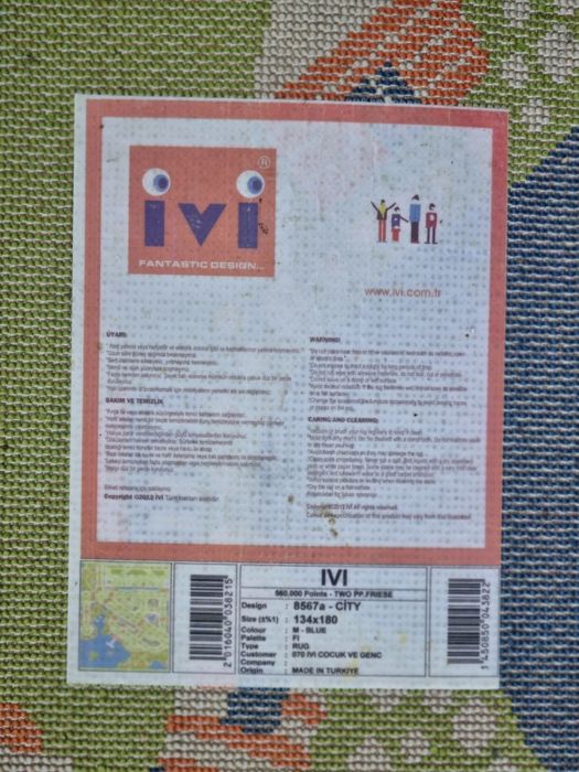 Covor copii 3D IVI City marimea 134 × 180