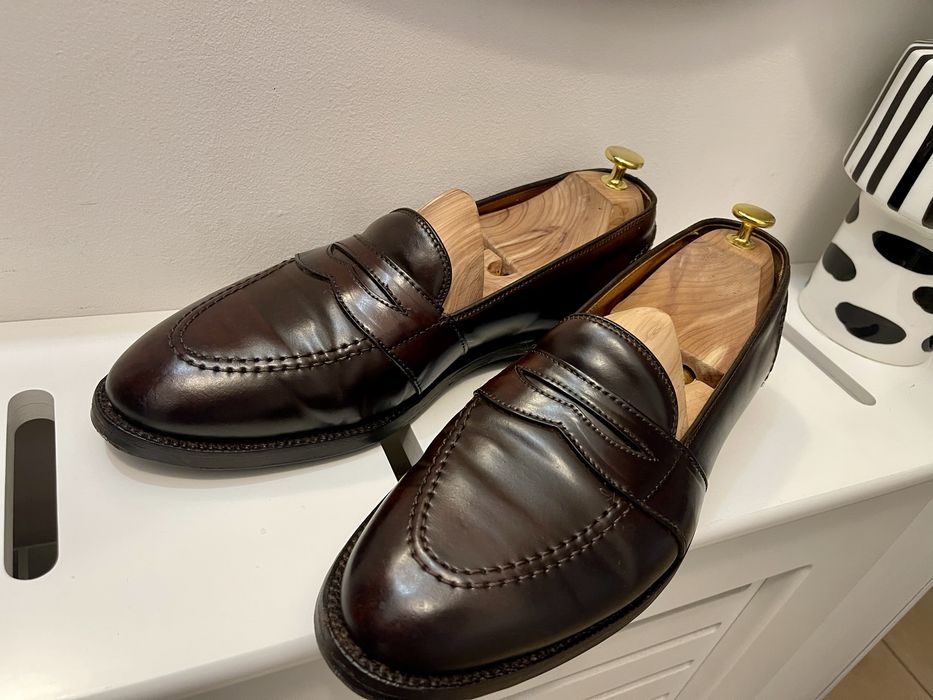 Pantofi bărbați Allen Edmonds x Brooks Brothers, Shell Cordovan
