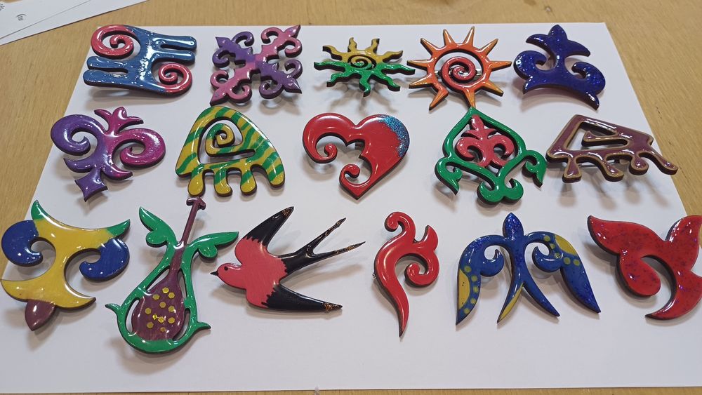 Этно брошь ұлттық нақыш