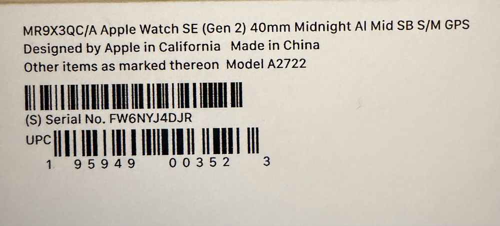 Apple Watch SE (Gen 2) 40 mm