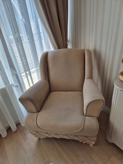 Canapea extensibilă 3 locuri cu 1 fotoliu