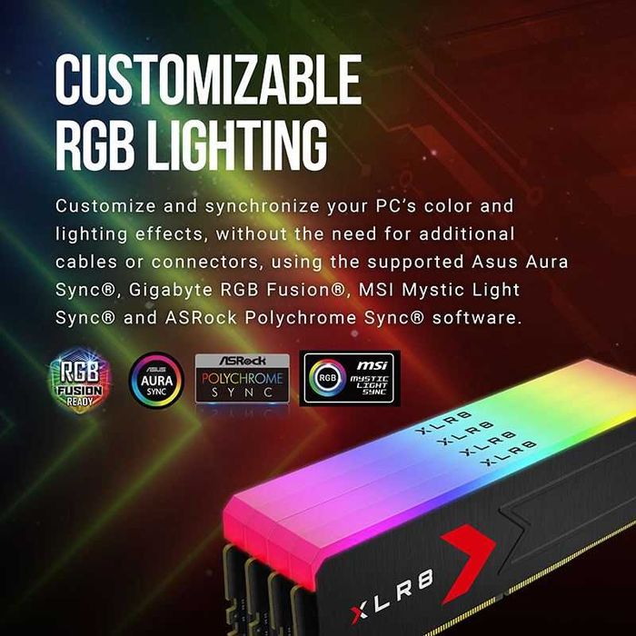 PNY XLR8 RGB DDR5 64GB (2x32) 6000MHz CL30 XMP+EXPO Black