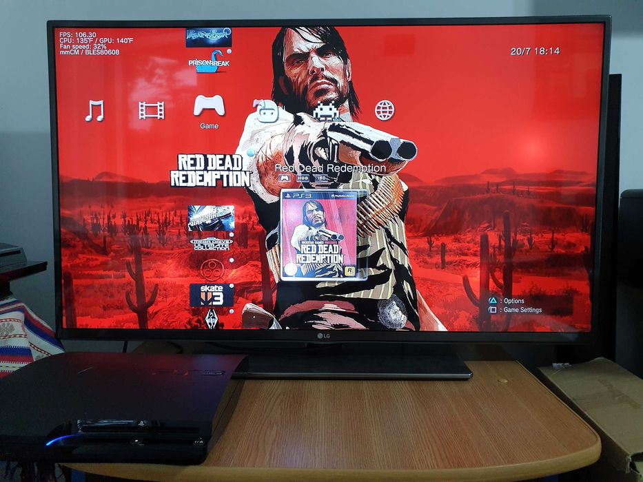 PS3 modat CFW 500 GB + 60 jocuri (GTA V, Red Dead, God of War, NFS)