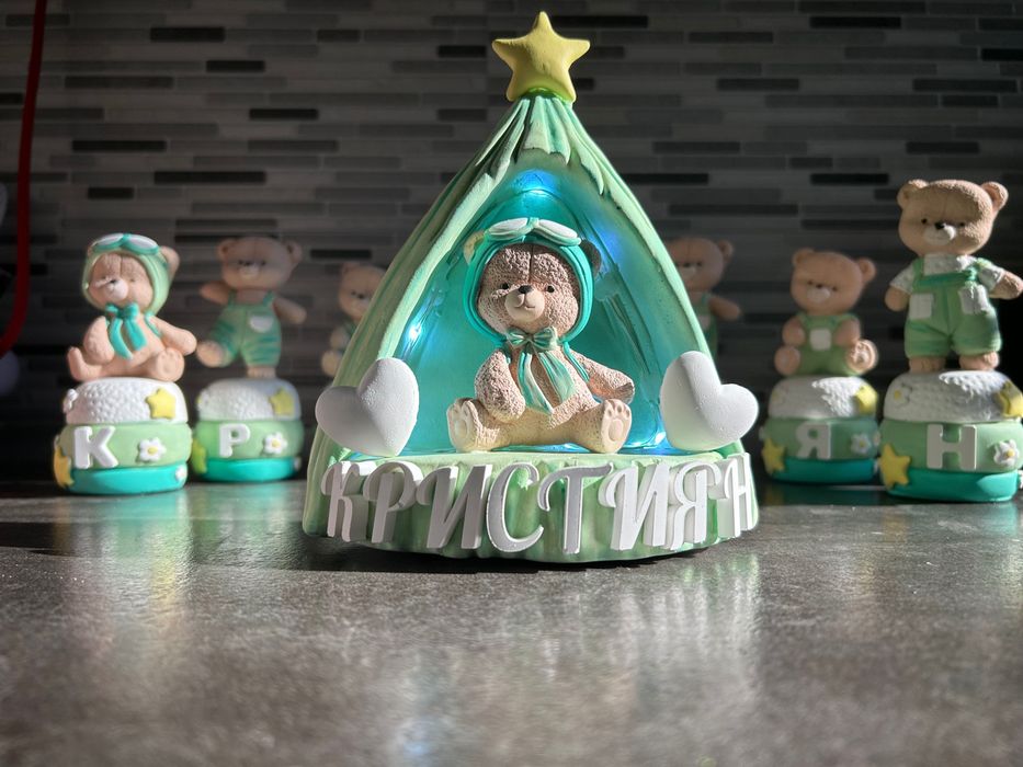 Ръчноизработена лампа с Мече