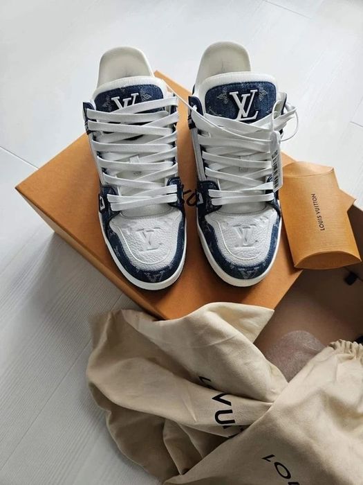 #REDUCERE# Louis Vuitton Trainer Denim #Verificare Colet#