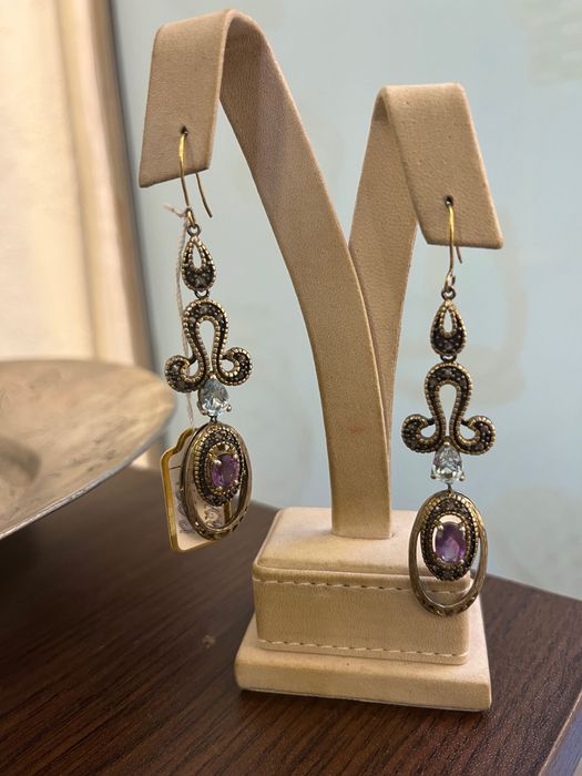 Уникални обеци злато и сребро