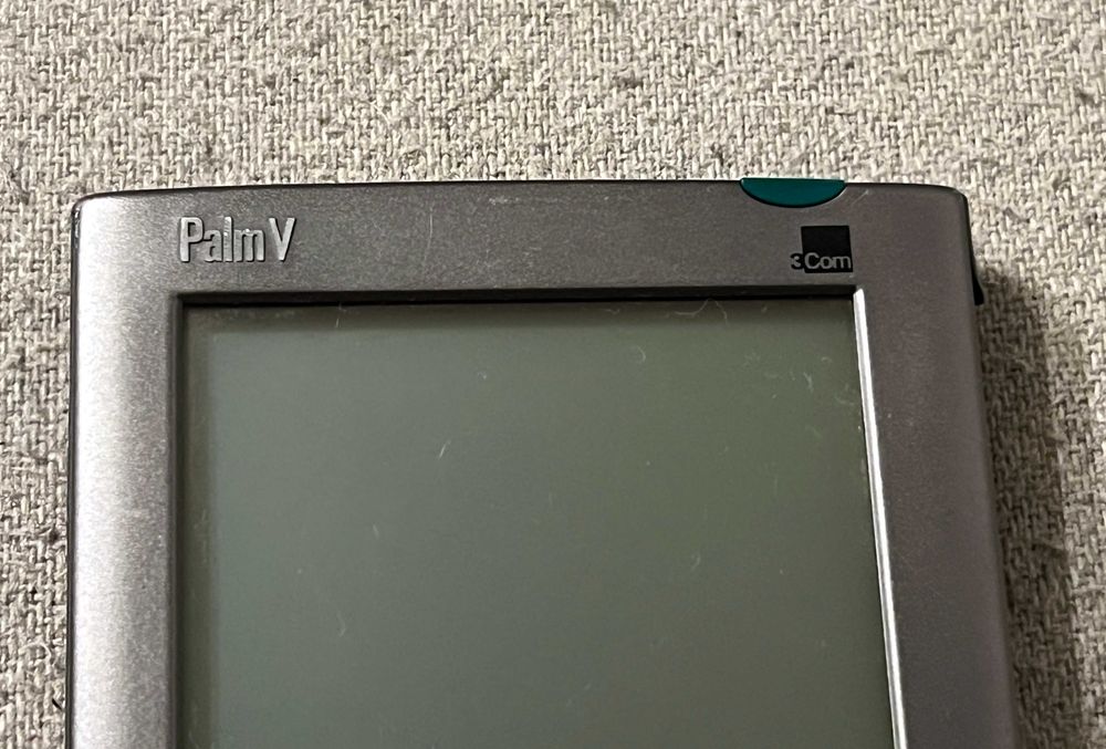 Palm V 3Com PDA original an 1999 cu stylus, colectie retro
