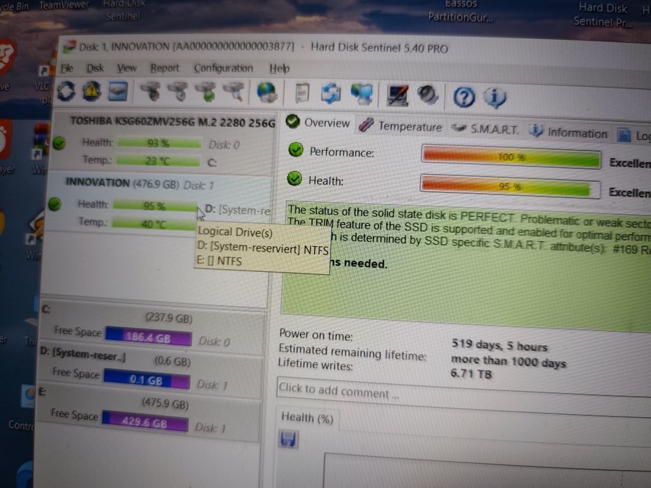 Ssd INNOVATION 500gb 95%