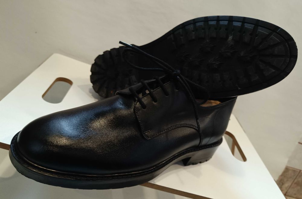Pantofi derby plain toe 43 premium Lumberjack piele naturala moale