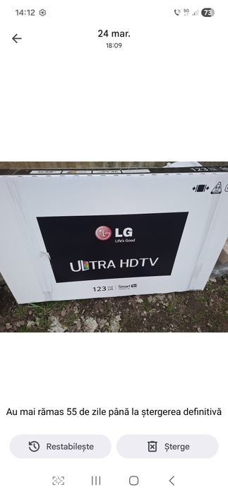 Tv lg pentru piese 123 cm smart