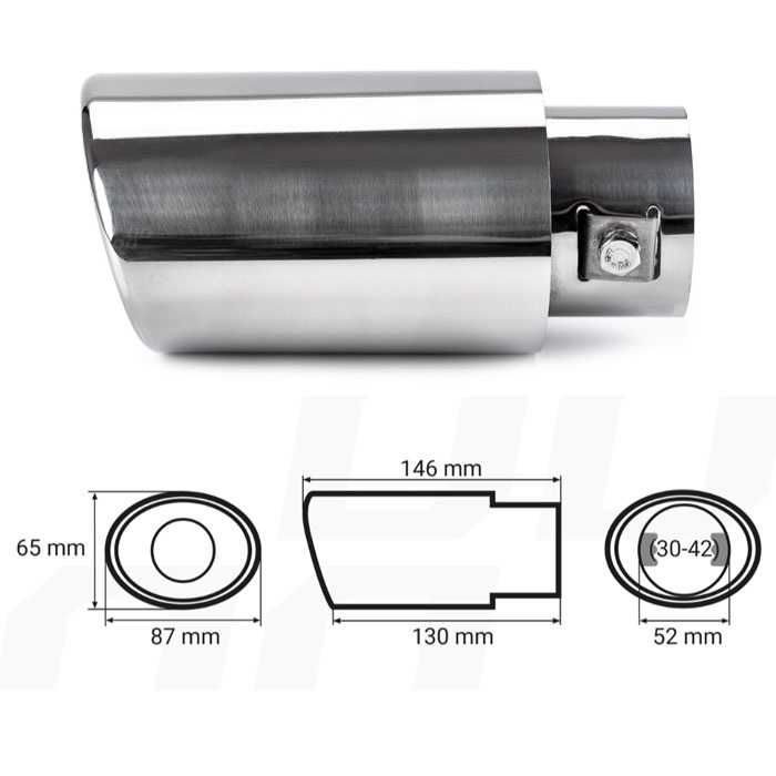 Накрайник за ауспух АМИО МТ 003 входа-52мм изхода-65/87мм