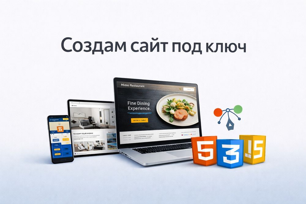 Сделаю сайт (HTML/CSS/JavaScript) быстро и качественно