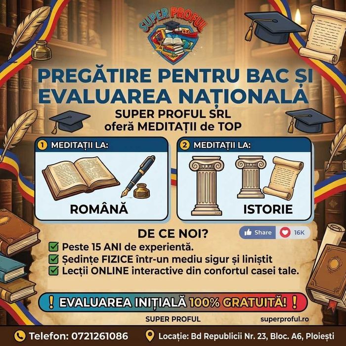 Meditatii Premium la Engleza, Franceza, Romana si Istorie