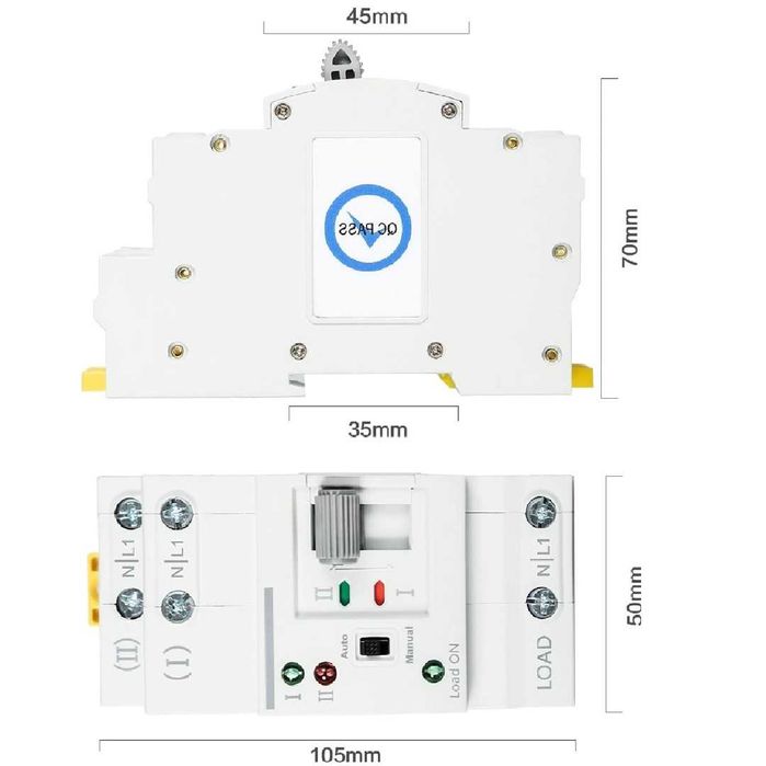 Comutator de transfer,  Întrerupător de transfer automat 2P 63A 220V