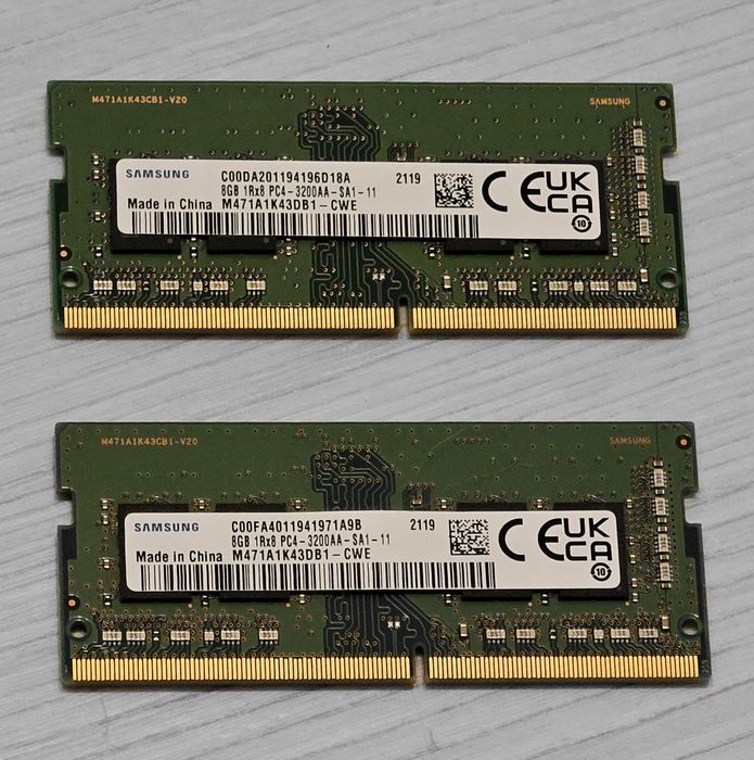 Kit memorii RAM 16GB - SO-DIMM DDR4 2 buc x 8GB  1Rx8 PC4 - 3200AA