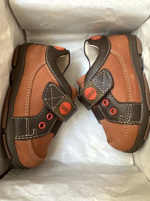 Papuci din piele naturala pentru baietei nr 20