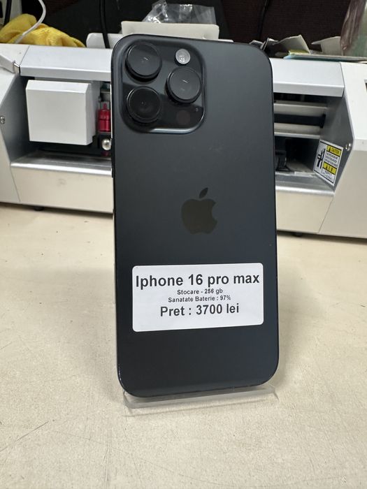 Iphone 16 pro max / 256 gb / 97% baterie / Impecabil ca Nou / garantie