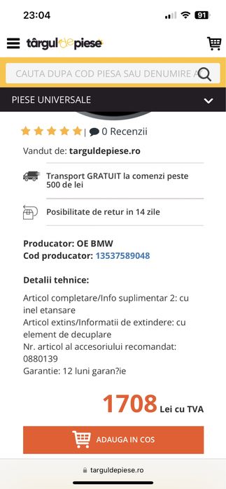 Injectoare BMW originale 13647639994
