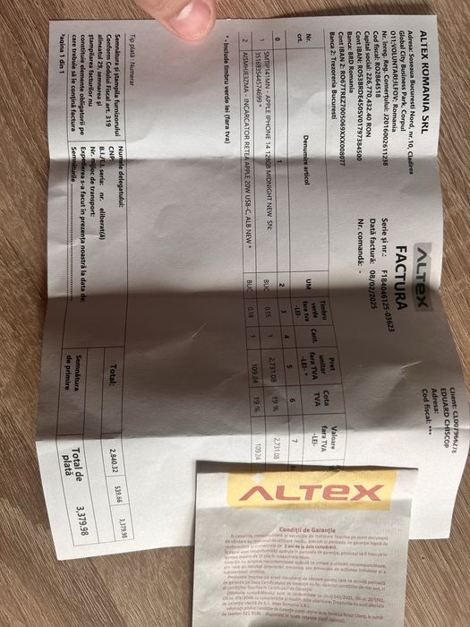 Vand iphone 14 128 gb în garantie!
