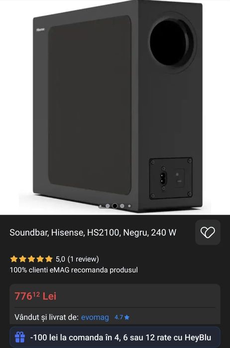Sundbar Hisense HS2100 240w