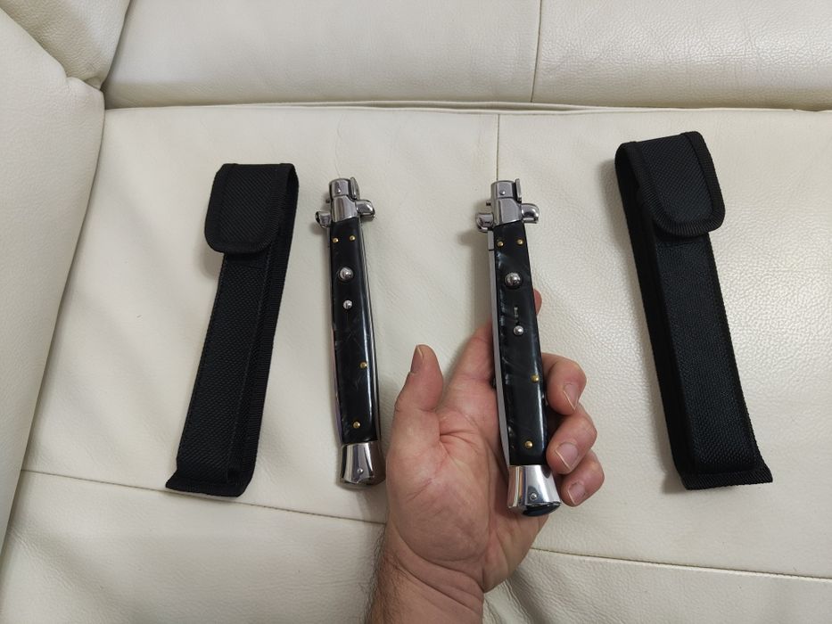 Briceag italian - cuțit Stileto 34cm - negru , nou sigilat