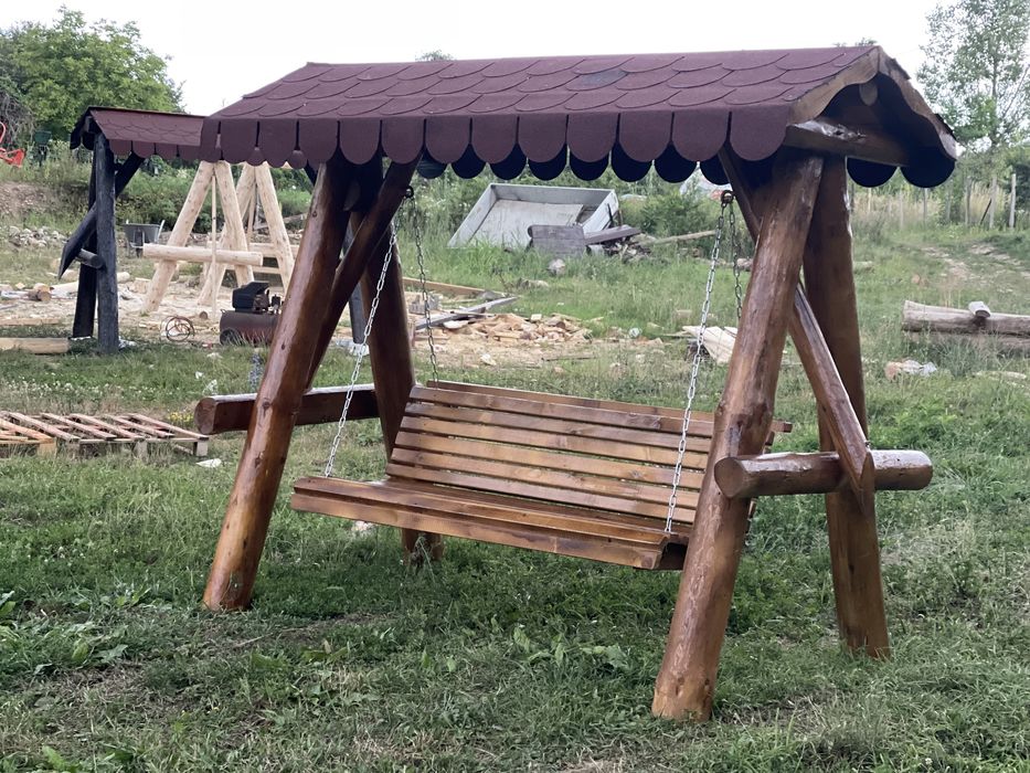 Leagan din lemn masiv rustic
