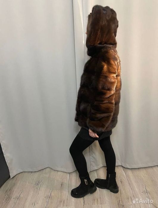 Норковая шуба 90 см