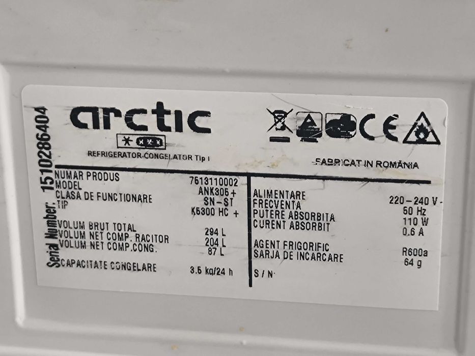 Piese(Buy Back),combina frigorifica Artic ANK305+